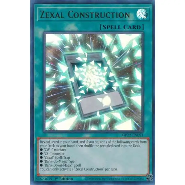 YuGiOh 2022 Tin of the Pharaoh's Gods Ultra Rare Zexal Construction MP22-EN091