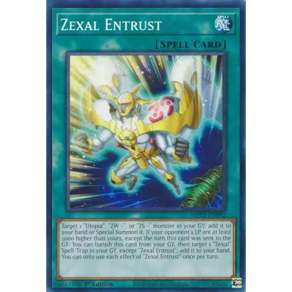 YuGiOh 2022 Tin of the Pharaoh's Gods Common Zexal Entrust MP22-EN092