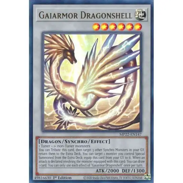 YuGiOh 2022 Tin of the Pharaoh's Gods Ultra Rare Gaiarmor Dragonshell MP22-EN147