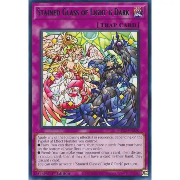 YuGiOh 2022 Tin of the Pharaoh's Gods Rare Stained Glass of Light & Dark MP22-EN230