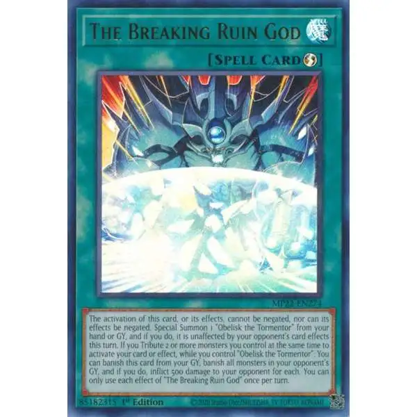 YuGiOh 2022 Tin of the Pharaoh's Gods Ultra Rare The Breaking Ruin God MP22-EN274