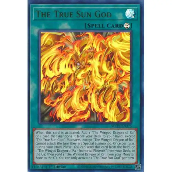 YuGiOh 2022 Tin of the Pharaoh's Gods Ultra Rare The True Sun God MP22-EN275