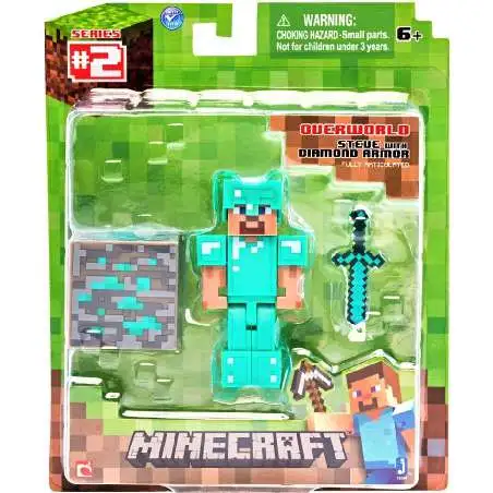 Minecraft Series 2 Steve with Diamond Armor Action Figure [Overworld]