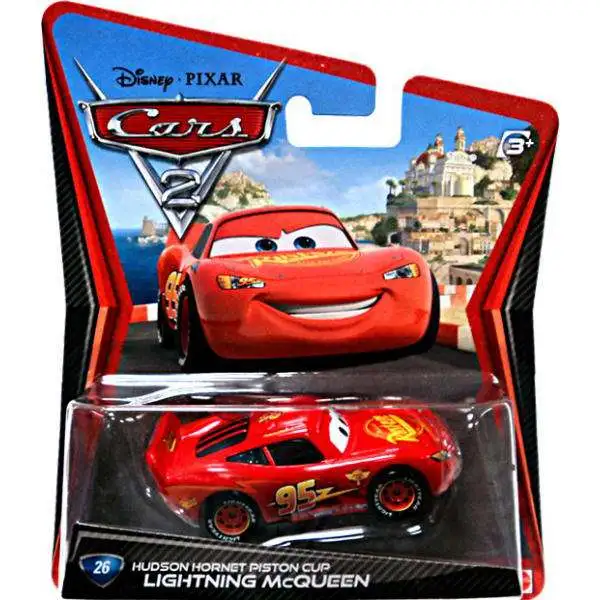 Disney / Pixar Cars Cars 2 Main Series Lightning McQueen with Hudson Hornet Piston Cup Diecast Car