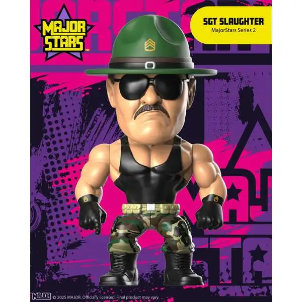 Major Stars WWE Wreslting Sgt Slaughter Action Figure (Pre-Order ships June)