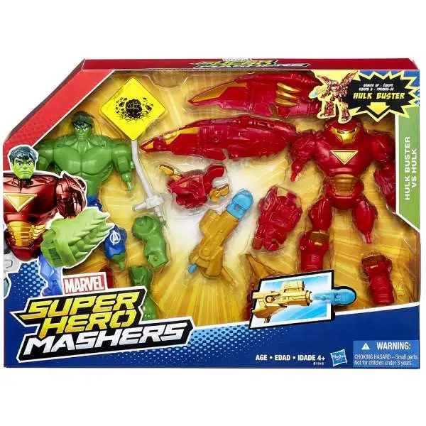 Marvel Super Hero Mashers Battle Mash Pack Hulk Buster vs. Hulk Action Figure 2-Pack