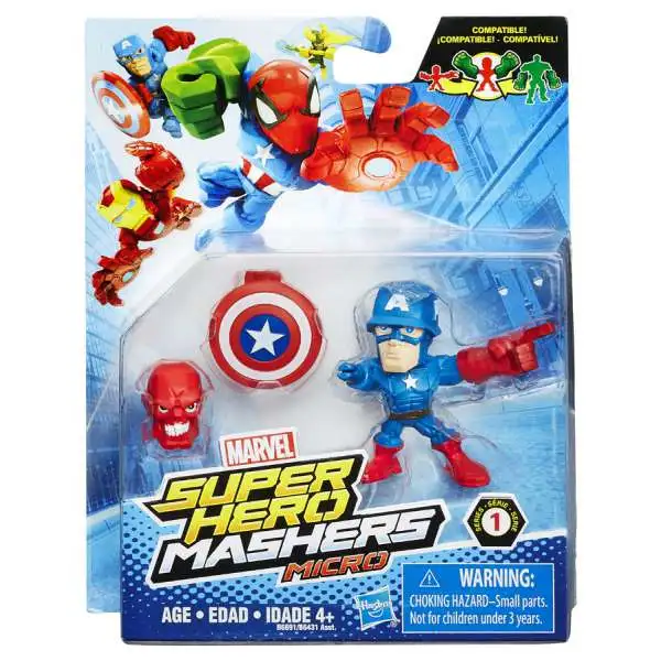 Marvel Super Hero Mashers Micro Series 1 Captain America 2-Inch Mini Figure