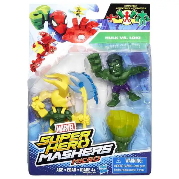 Marvel Super Hero Mashers Micro Loki & Hulk Action Figure 2-Pack