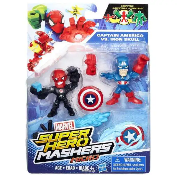 Marvel Super Hero Mashers Micro Red Skull & Captain America Action Figure 2-Pack
