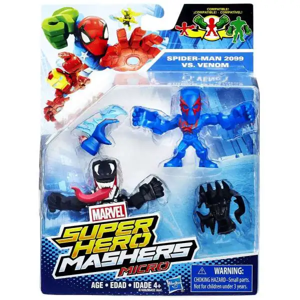 Marvel Super Hero Mashers Micro Spider-Man 2099 vs. Venom Action Figure 2-Pack