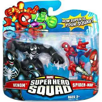 Marvel Super Hero Squad Series 7 Venom & Spider-Man 3-Inch Mini Figure 2-Pack