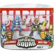 Marvel Super Hero Squad Series 5 Captain America & Nick Fury 3-Inch Mini Figure 2-Pack