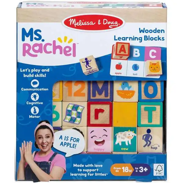 Ms. Rachel Wooden Learning Blocks Play Set
