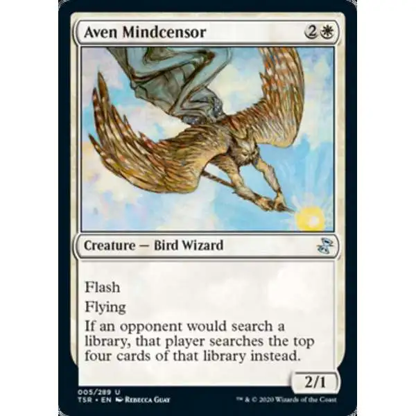 MtG Trading Card Game Time Spiral Remastered Uncommon Aven Mindcensor #5