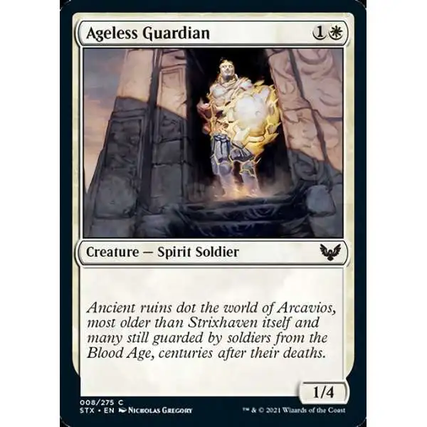 MtG Strixhaven: School of Mages Common FOIL Ageless Guardian #8