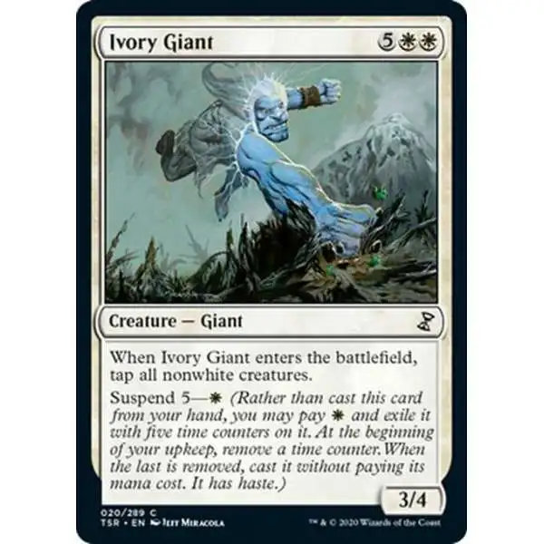 MtG Trading Card Game Time Spiral Remastered Common Ivory Giant #20