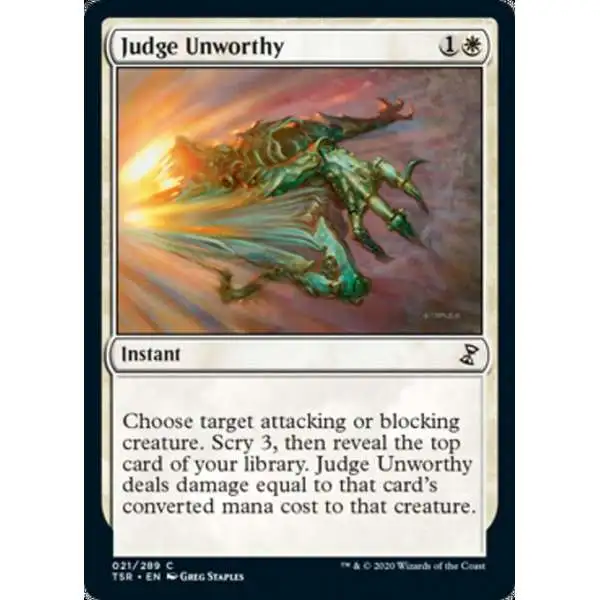 MtG Trading Card Game Time Spiral Remastered Common Judge Unworthy #21