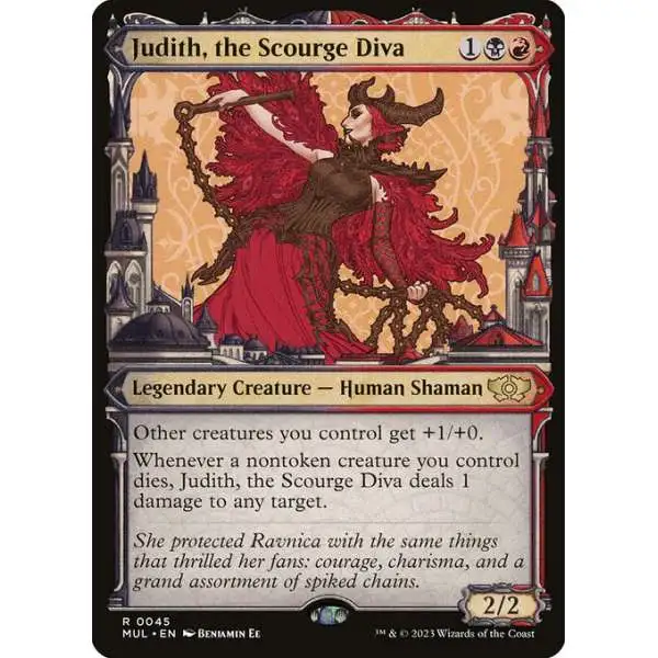 MtG March of the Machine Multiverse Legends Rare Judith, the Scourge Diva #45 [Showcase]
