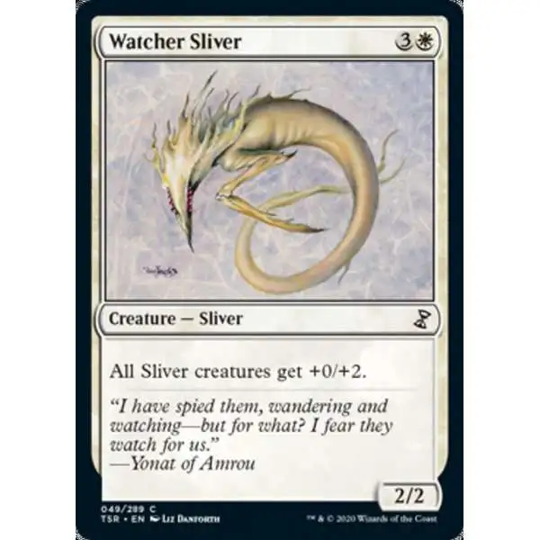 MtG Trading Card Game Time Spiral Remastered Common Watcher Sliver #49