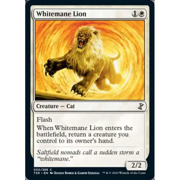 MtG Trading Card Game Time Spiral Remastered Common Whitemane Lion #50