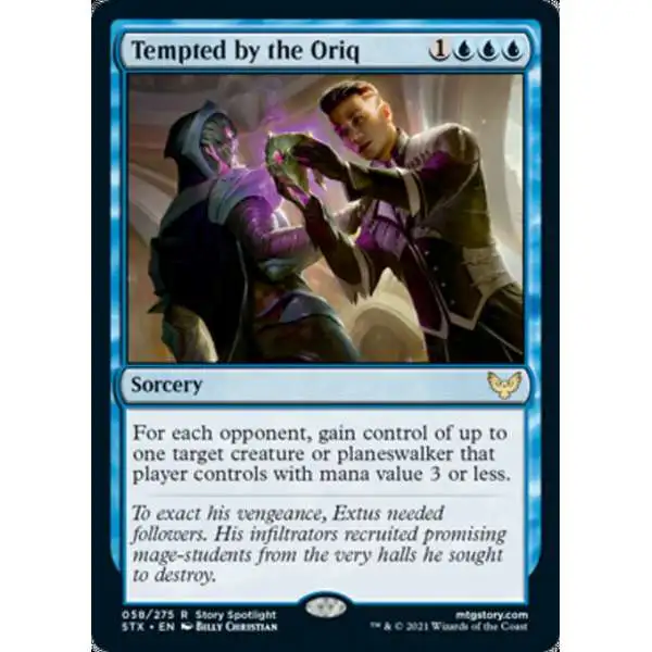 MtG Strixhaven: School of Mages Rare Foil Tempted by the Oriq #58