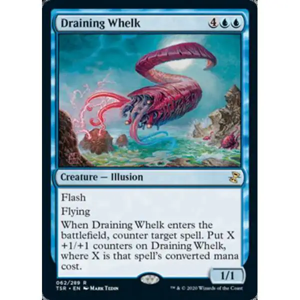 MtG Trading Card Game Time Spiral Remastered Rare Draining Whelk #62