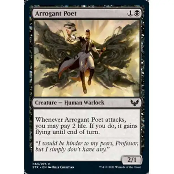 MtG Strixhaven: School of Mages Common Arrogant Poet #63