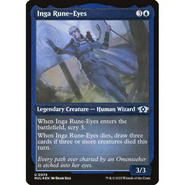 MtG March of the Machine Multiverse Legends Uncommon Inga Rune-Eyes #75 [Foil Etched]