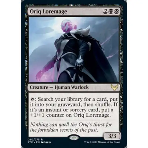 MtG Strixhaven: School of Mages Rare Oriq Loremage #80