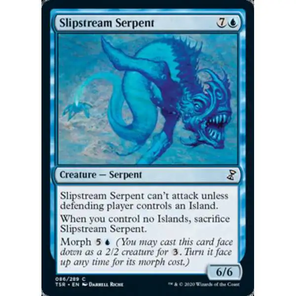 MtG Trading Card Game Time Spiral Remastered Common Slipstream Serpent #86