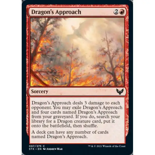 MtG Strixhaven: School of Mages Common FOIL Dragon's Approach #97
