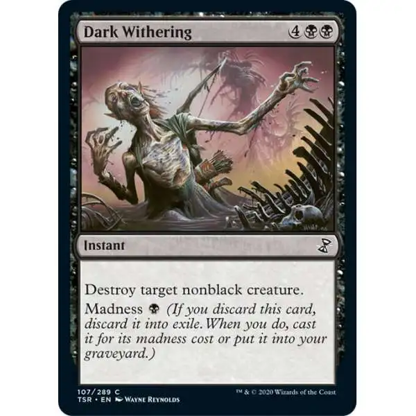 MtG Trading Card Game Time Spiral Remastered Common Dark Withering #107