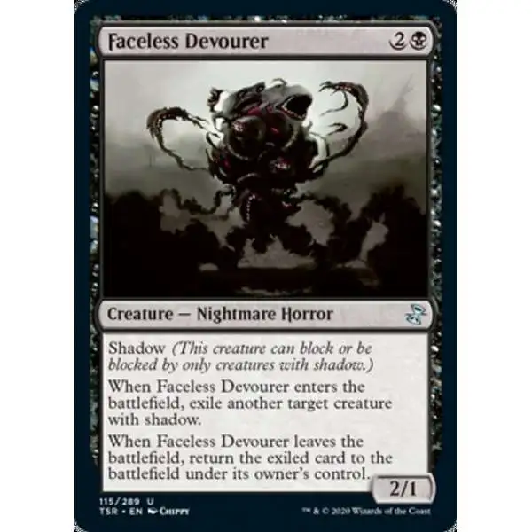 MtG Trading Card Game Time Spiral Remastered Uncommon Faceless Devourer #115