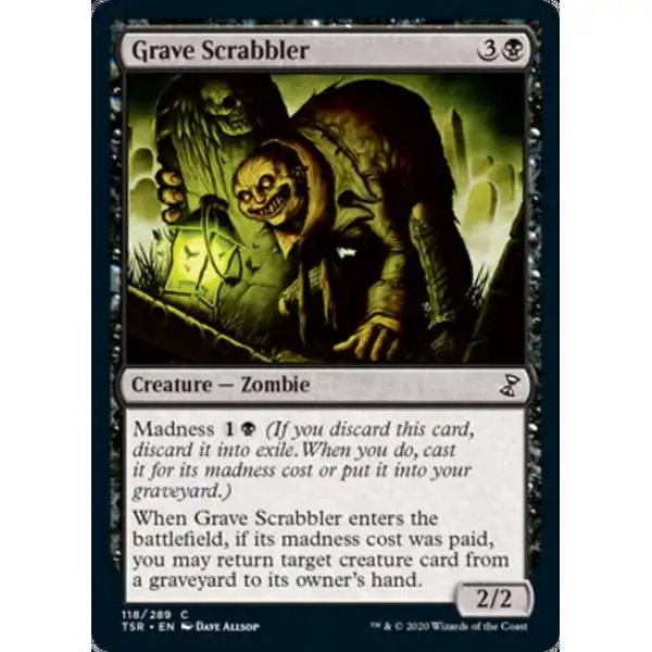 MtG Trading Card Game Time Spiral Remastered Common Grave Scrabbler #118