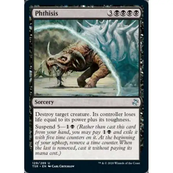 MtG Trading Card Game Time Spiral Remastered Uncommon Phthisis #129