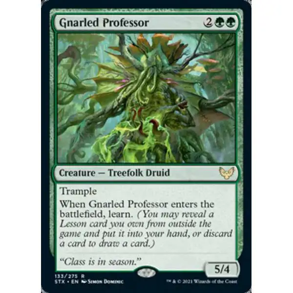 MtG Strixhaven: School of Mages Rare Gnarled Professor #133