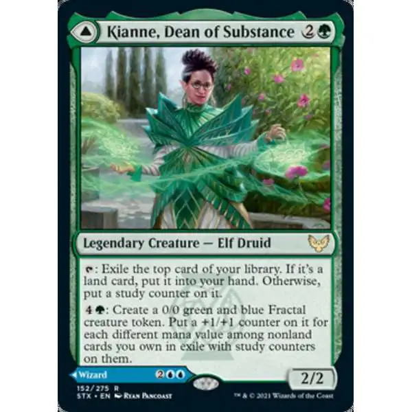 MtG Strixhaven: School of Mages Rare Kianne, Dean of Substance // Imbraham, Dean of Theory #152