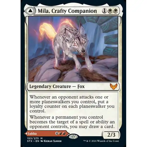 MtG Strixhaven: School of Mages Mythic Rare Mila, Crafty Companion // Lukka, Wayward Bonder #153