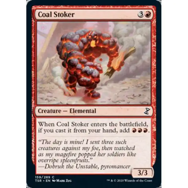 MtG Trading Card Game Time Spiral Remastered Common Coal Stoker #159