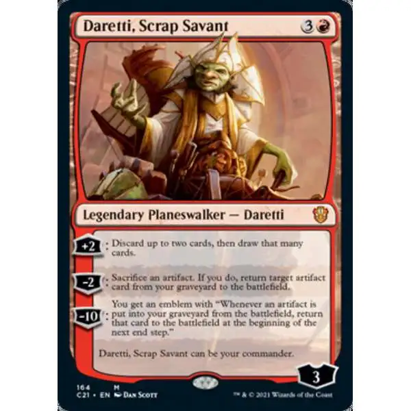 MtG Commander 2021 Mythic Rare Daretti, Scrap Savant #164