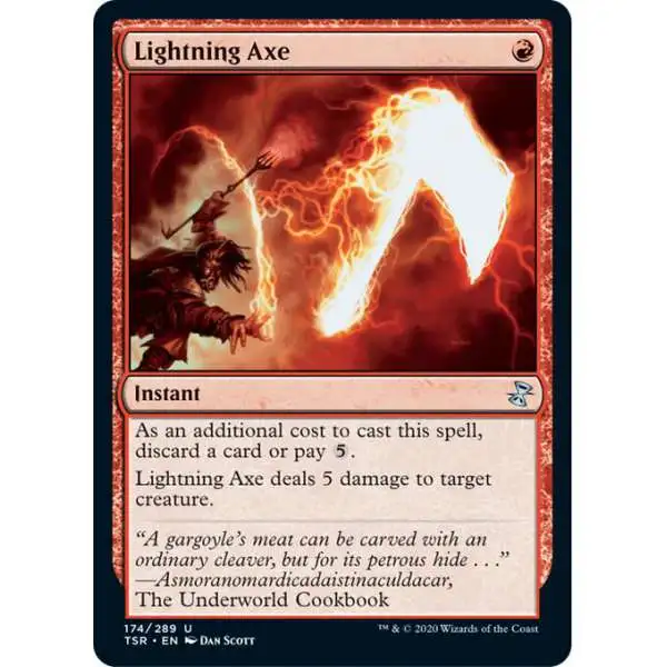 Magic The Gathering Trading Card Game Mystery Booster The List Single Card  Common Lightning Axe 168 - ToyWiz