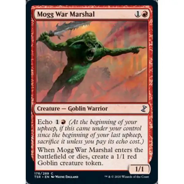 MtG Trading Card Game Time Spiral Remastered Common Mogg War Marshal #176