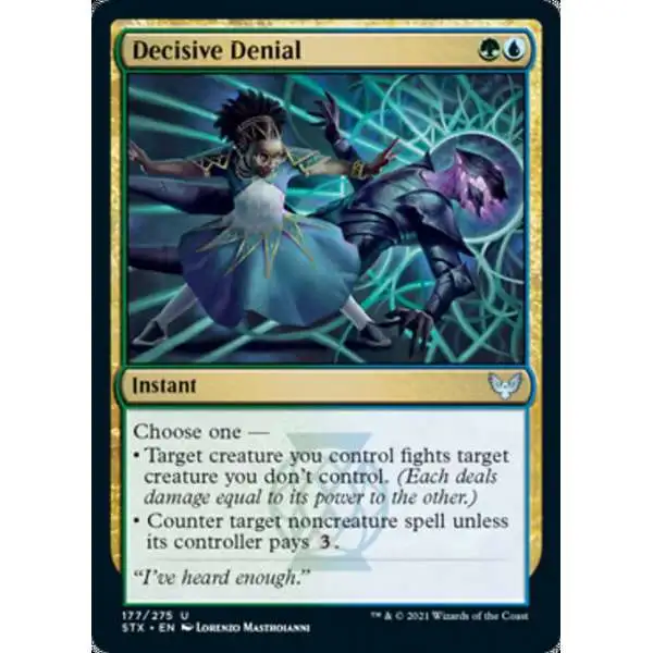 MtG Strixhaven: School of Mages Uncommon Foil Decisive Denial #177