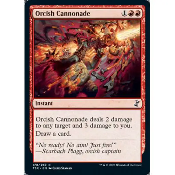 MtG Trading Card Game Time Spiral Remastered Common Orcish Cannonade #178
