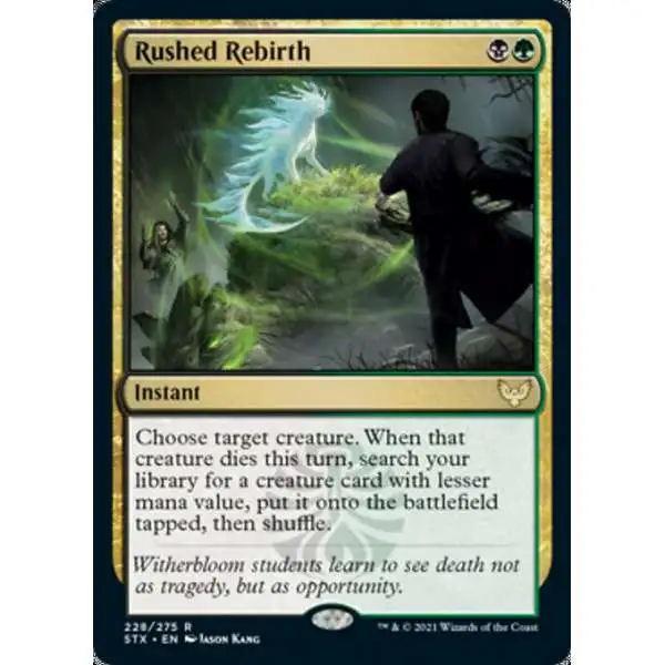 MtG Strixhaven: School of Mages Rare Rushed Rebirth #228