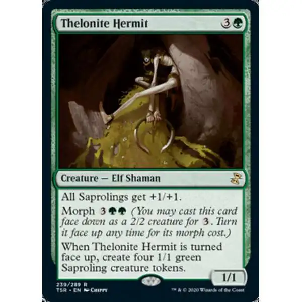 MtG Trading Card Game Time Spiral Remastered Rare Foil Thelonite Hermit #239