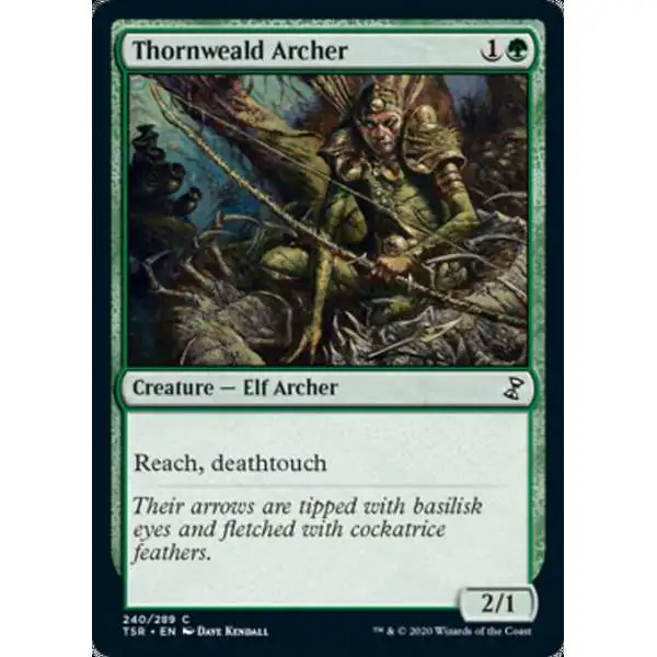 MtG Trading Card Game Time Spiral Remastered Common Thornweald Archer #240