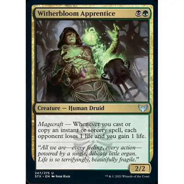 MtG Strixhaven: School of Mages Uncommon Foil Witherbloom Apprentice #247