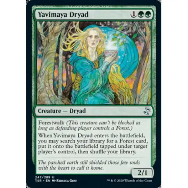 MtG Trading Card Game Time Spiral Remastered Uncommon Yavimaya Dryad #247