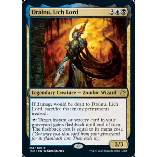 MtG Trading Card Game Time Spiral Remastered Rare Dralnu, Lich Lord #251